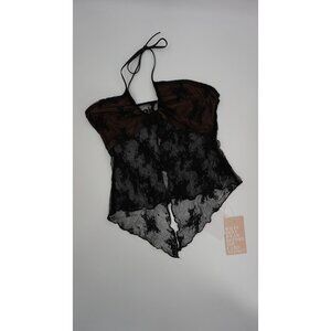 Tiger Mist Women's Karolina Top Small Sexy Lacy Cropped Halter